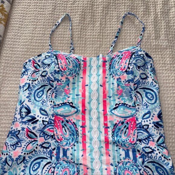 Lilly Pulitzer Blue and Pink Paisley Mini Dress - Picture 2 of 9